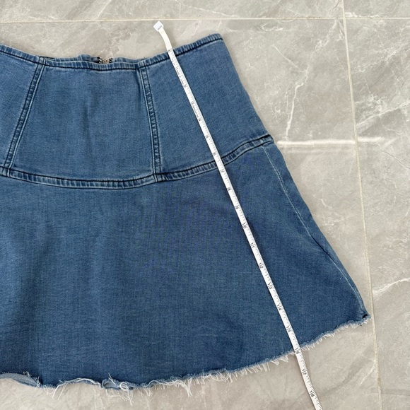 Women’s Free People We The Free Highlands Denim Mini Skirt Size 0 - Picture 16 of 16